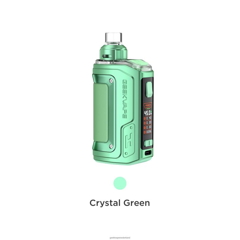 Geek Vape Kopen - GeekVape h45 (aegis hero 2) pod mod kit crystal editie kristal groen D8F8H143